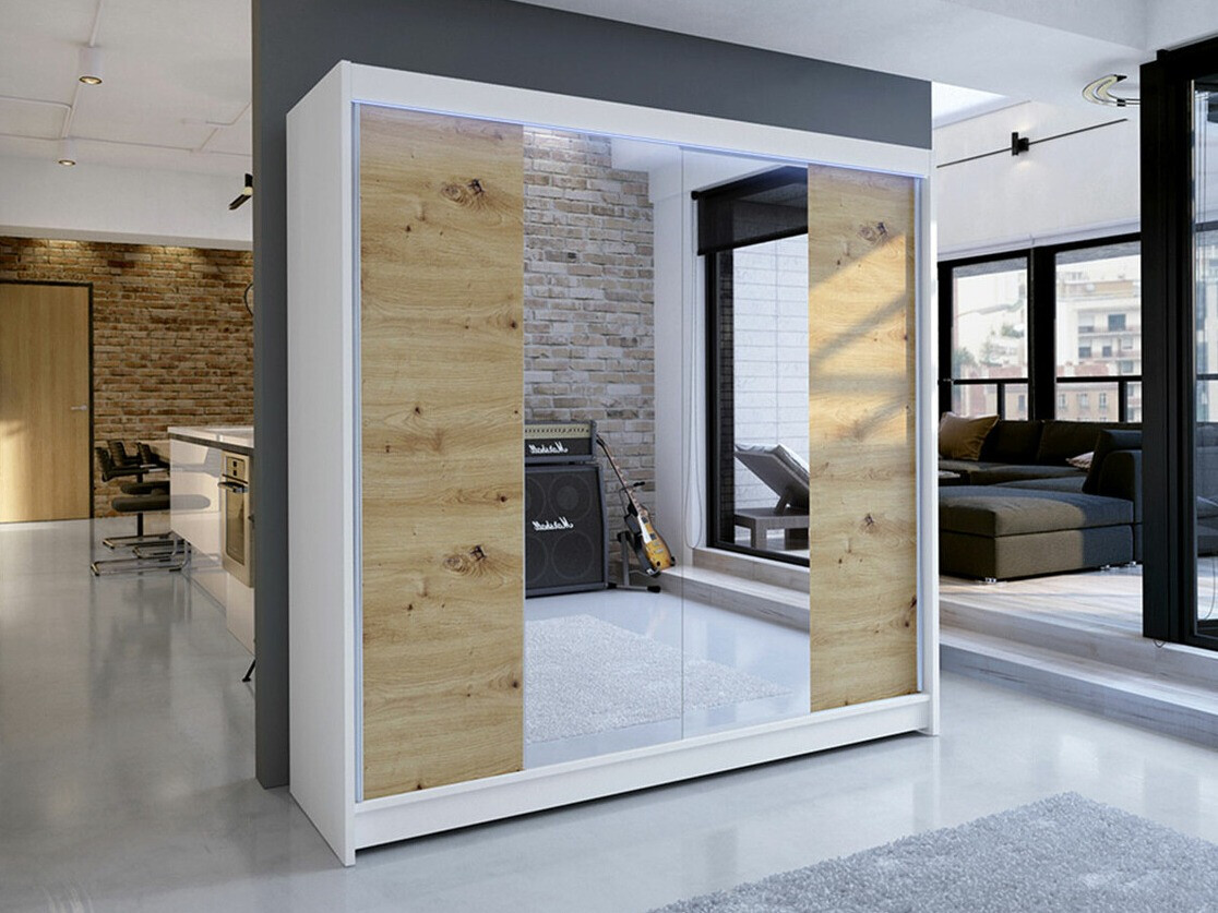 Armadio Closico Cavaris II (Bianco + Rovere Artisan)