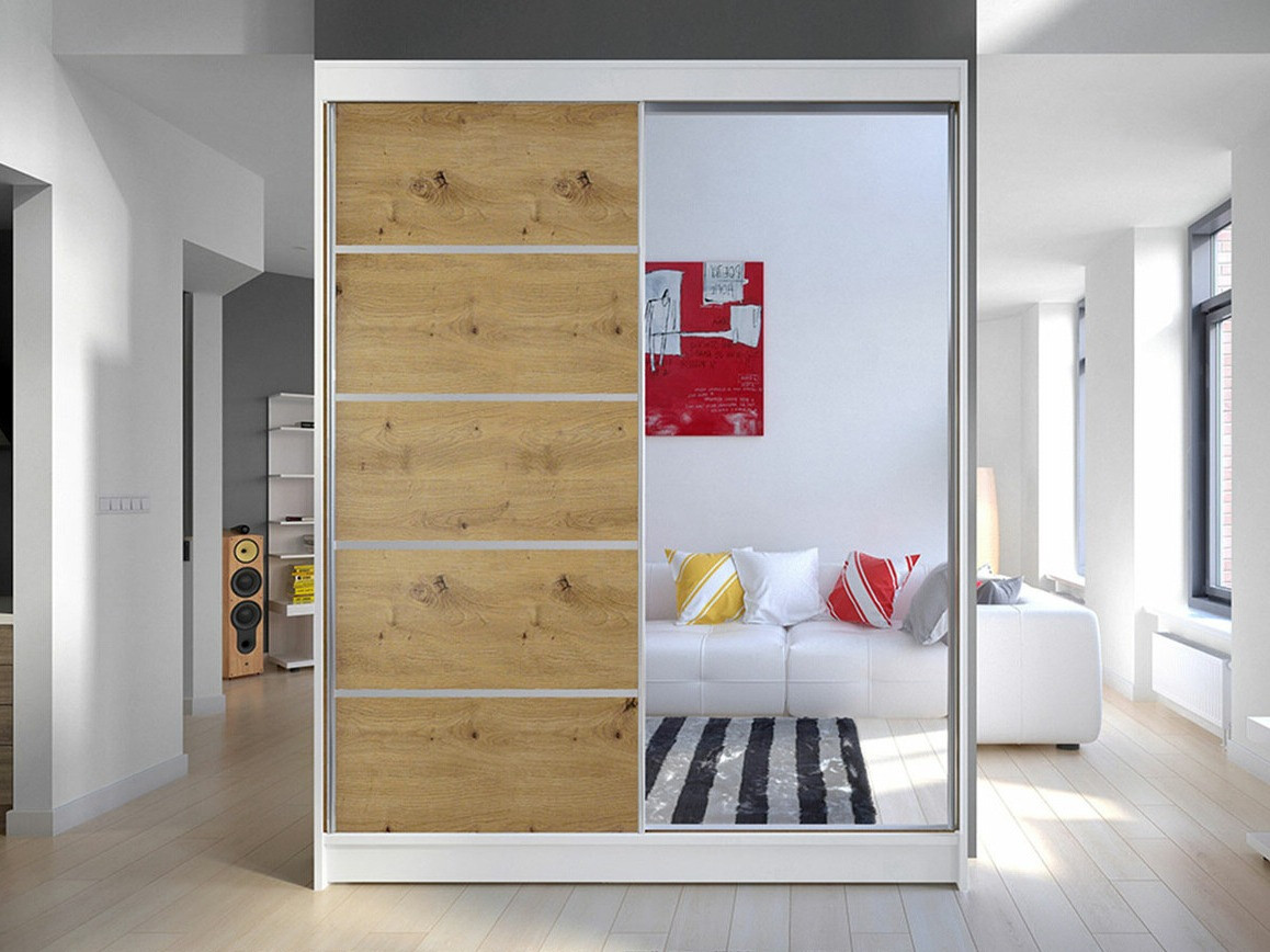Armadio Closico Vastor III (Bianco + Rovere Artisan)