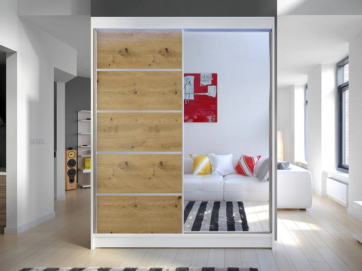 Armadio Closico Vastor III (Bianco + Rovere Artisan)