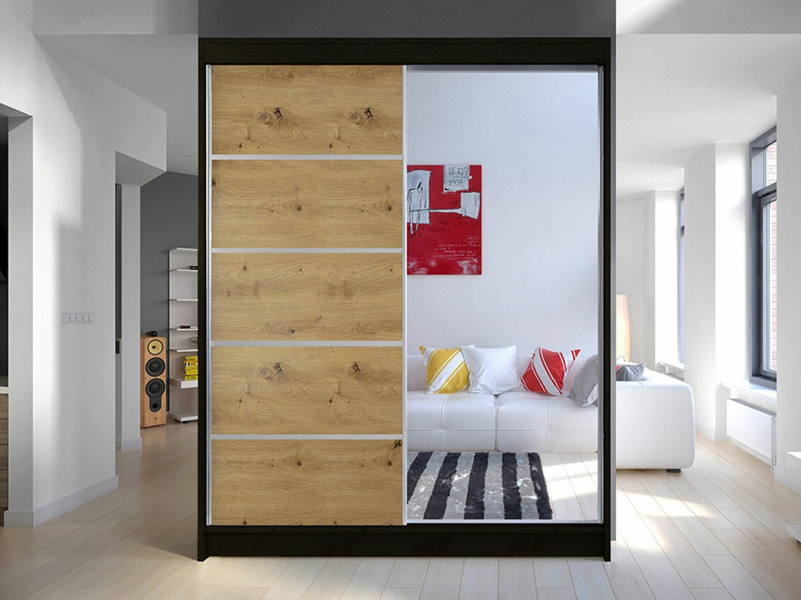 Armadio Closico Vastor III (Nero + Rovere Artisan)