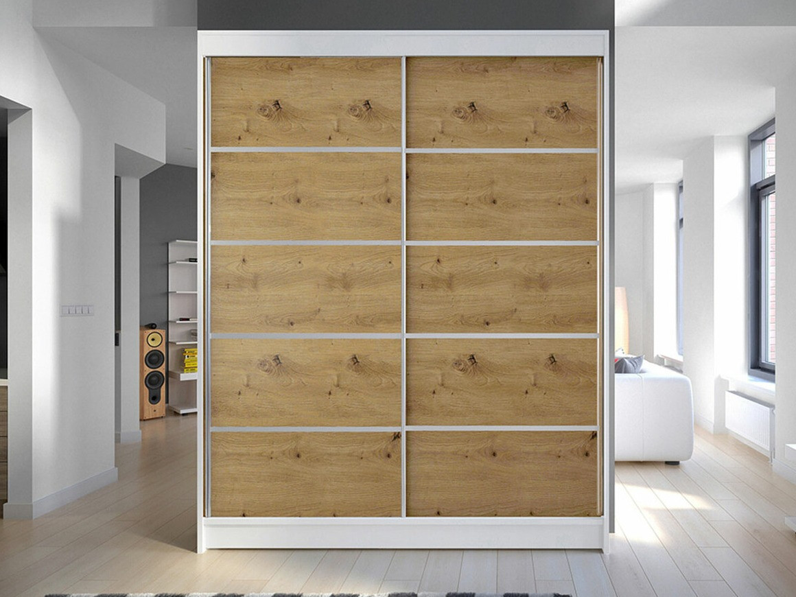 Armadio Closico Vastor IV (Bianco + Rovere Artisan)
