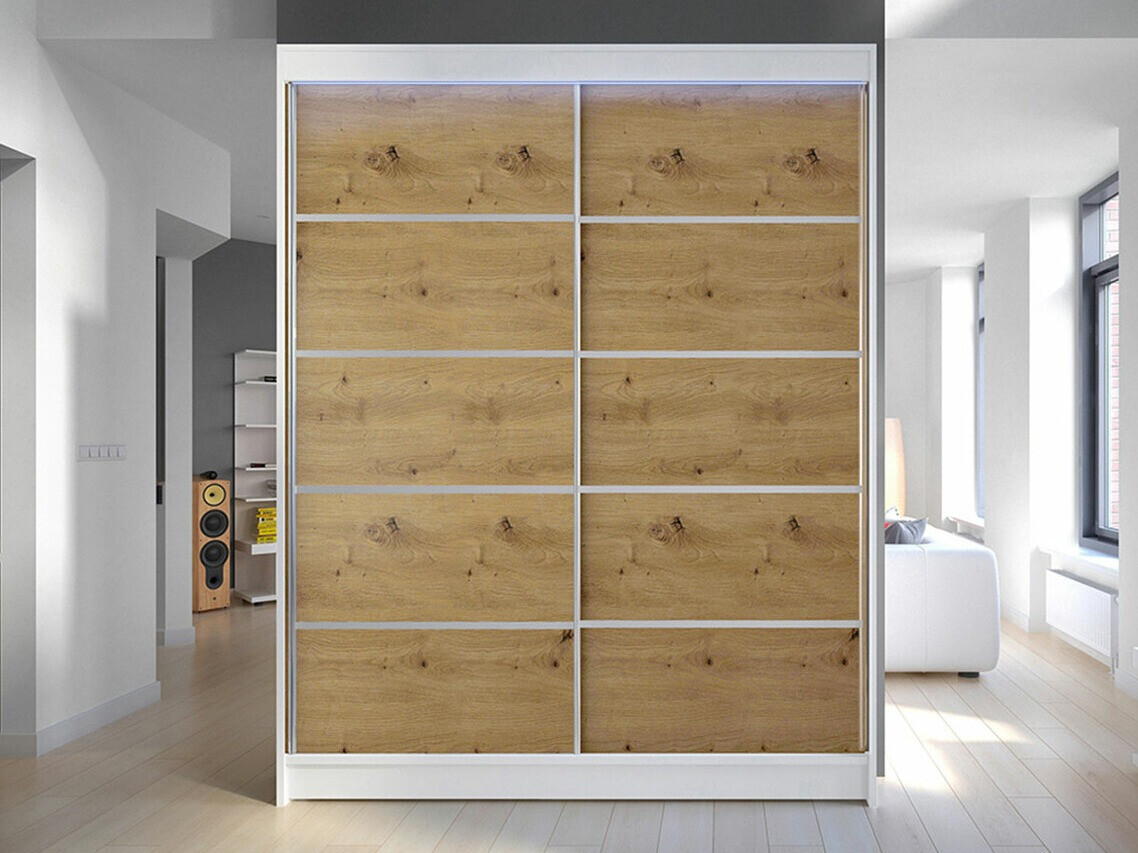 Armadio Closico Vastor IV (Bianco + Rovere Artisan)