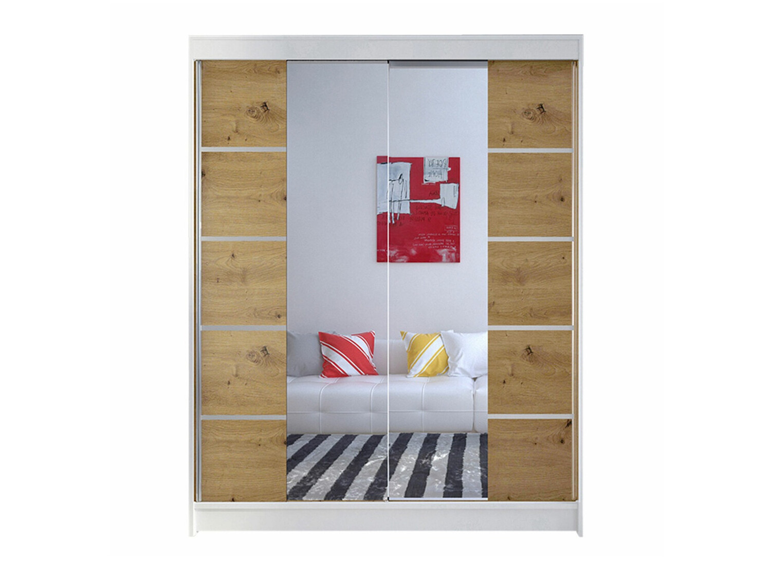 Armadio Closico Vastor V (Bianco + Rovere Artisan)