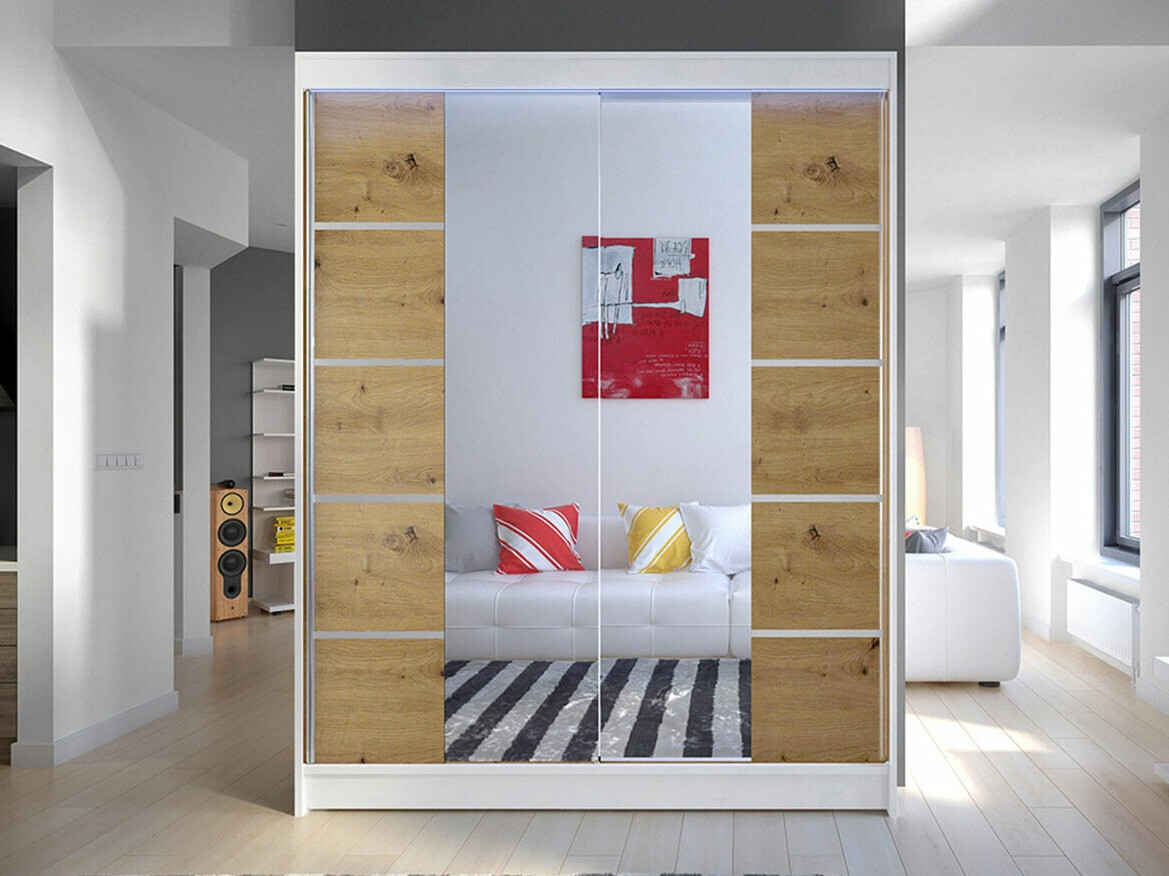 Armadio Closico Vastor V (Bianco + Rovere Artisan)