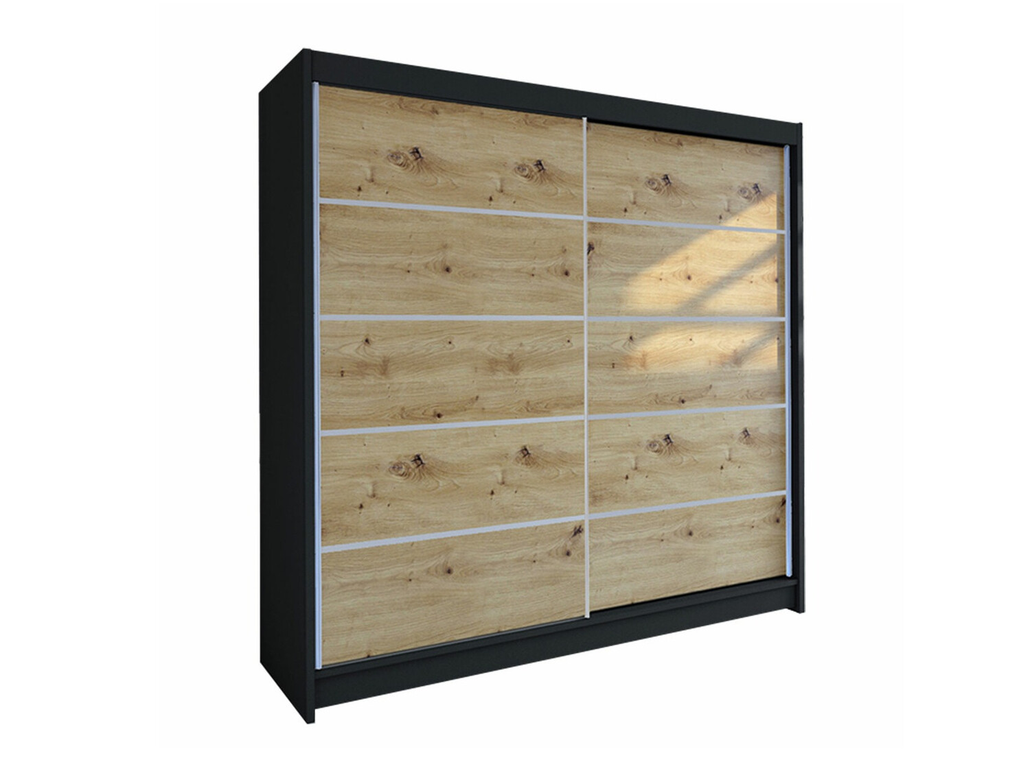 Armadio Closico Cavaris IV (Nero + Rovere Artisan)
