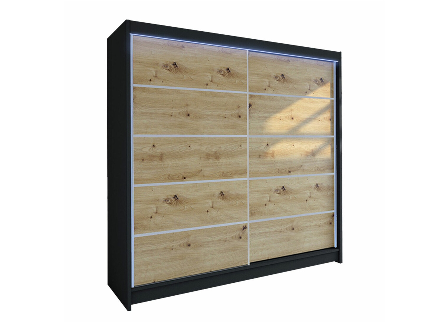Armadio Closico Cavaris IV (Nero + Rovere Artisan)