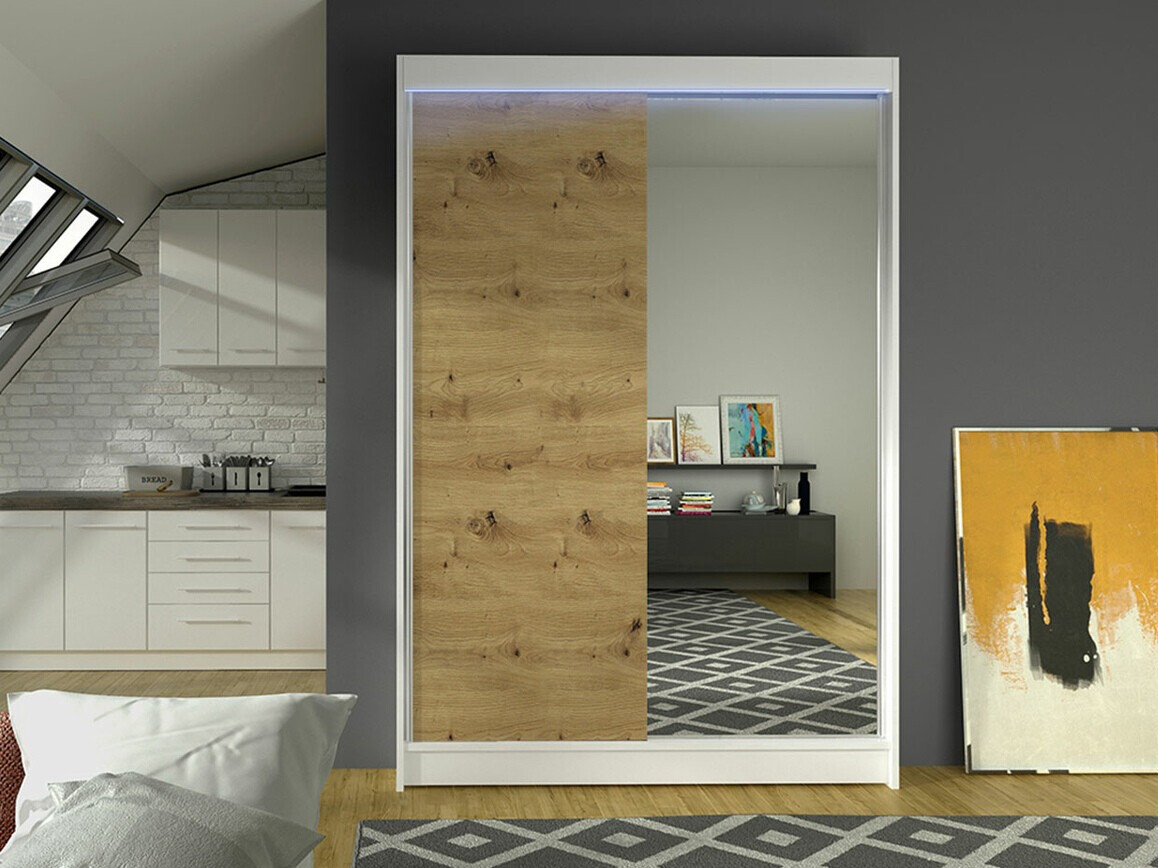 Armadio Closico Salvor I (Bianco + Rovere Artisan)