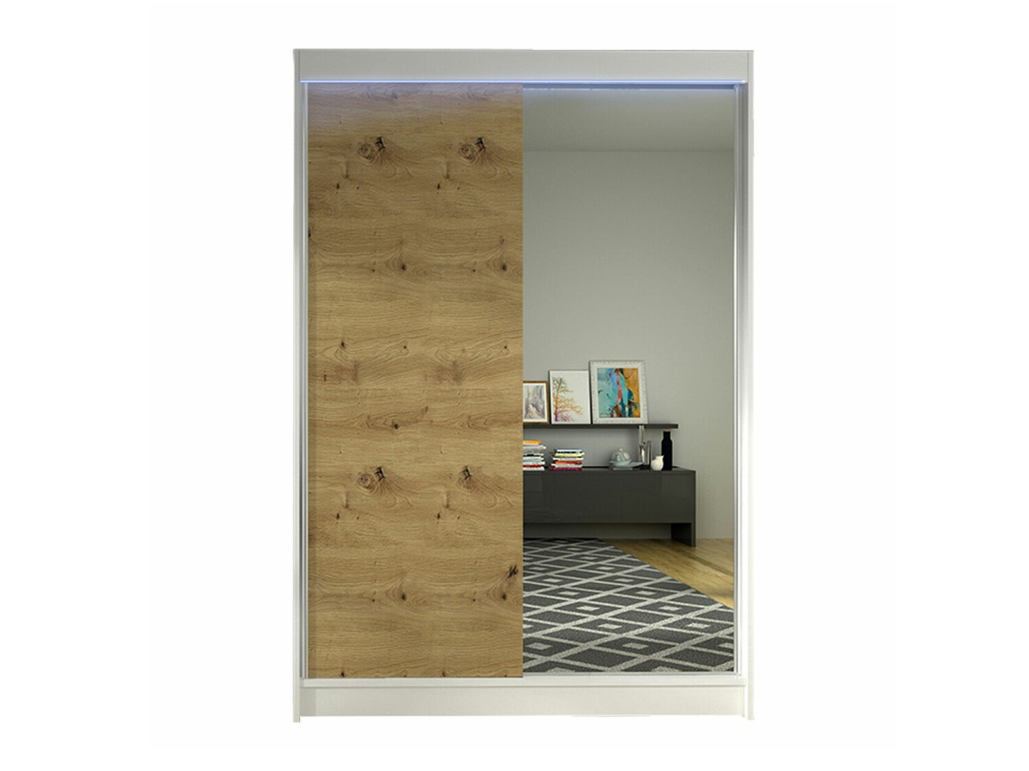Armadio Closico Salvor I (Bianco + Rovere Artisan)