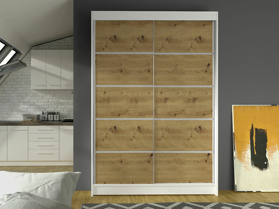 Armadio Closico Salvor IV (Bianco + Rovere Artisan)