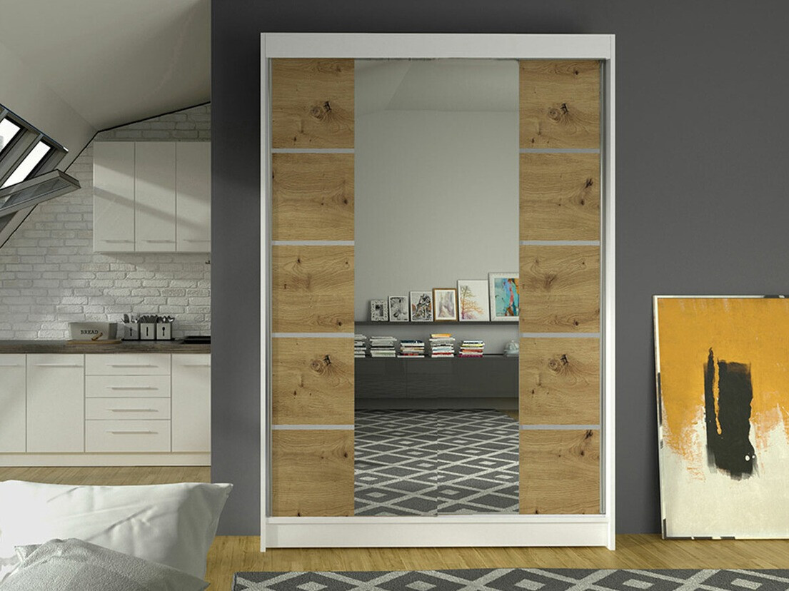 Armadio Closico Salvor V (Bianco + Rovere Artisan)