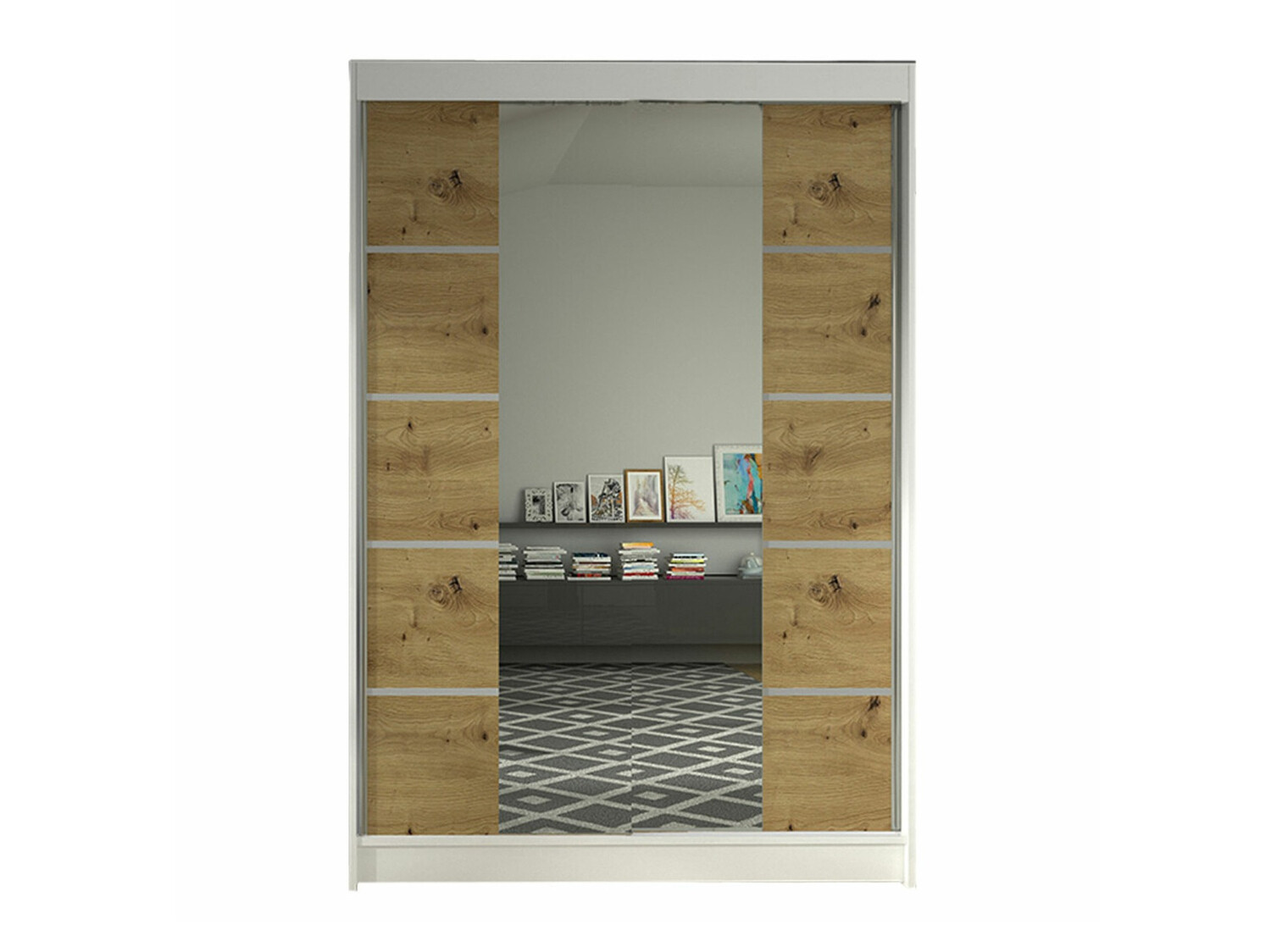 Armadio Closico Salvor V (Bianco + Rovere Artisan)