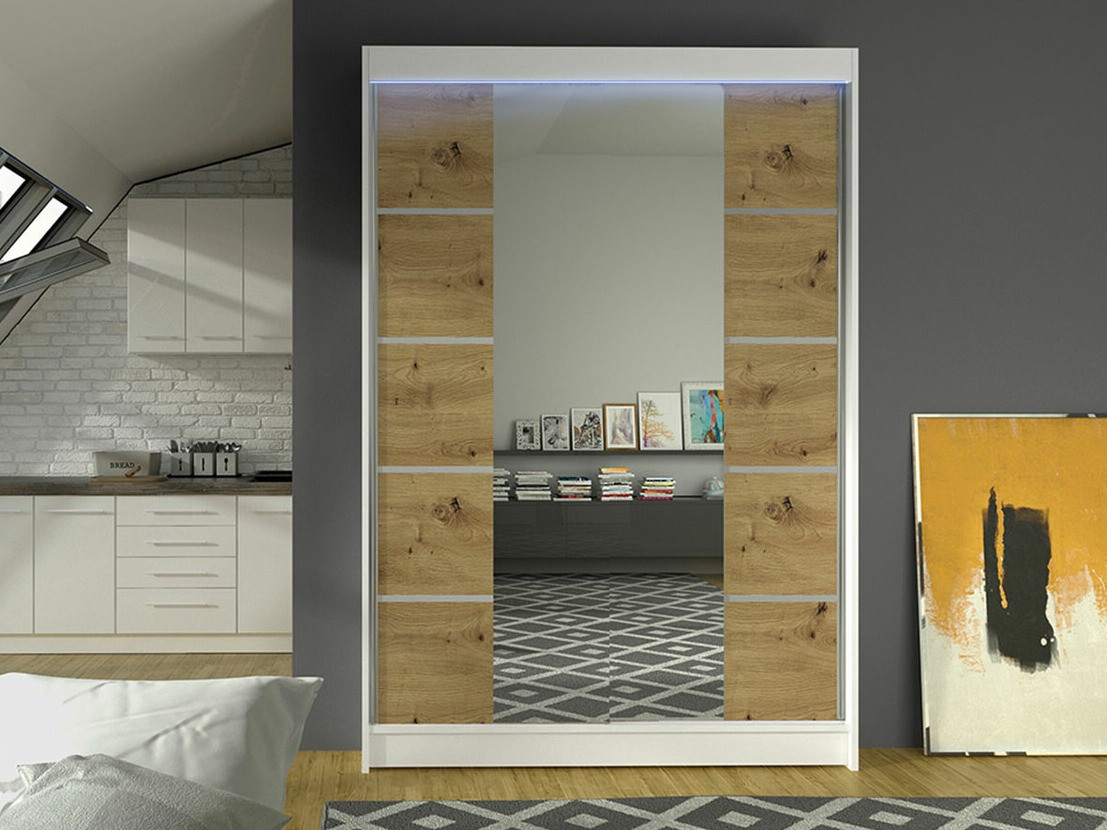 Armadio Closico Salvor V (Bianco + Rovere Artisan)