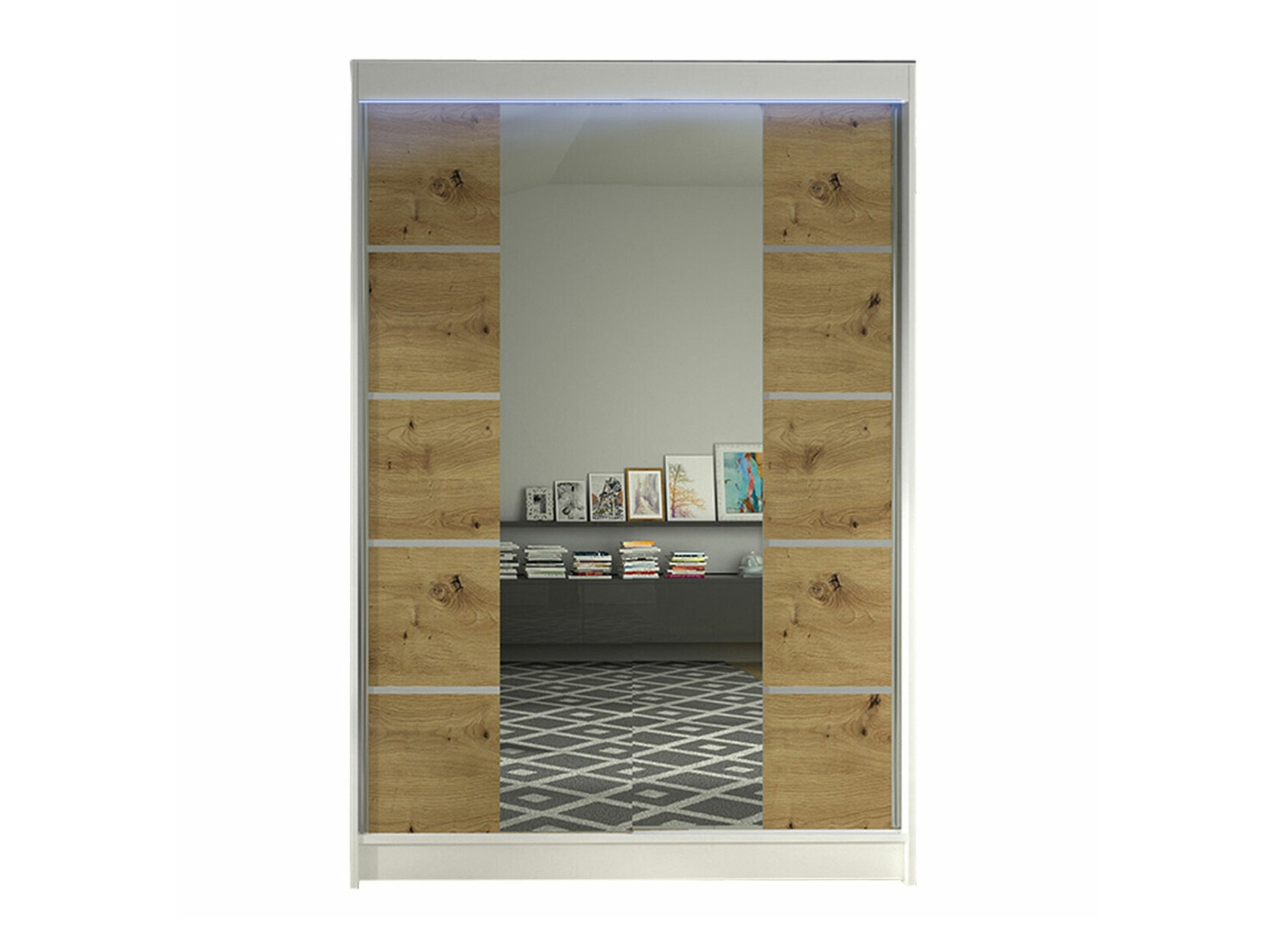 Armadio Closico Salvor V (Bianco + Rovere Artisan)