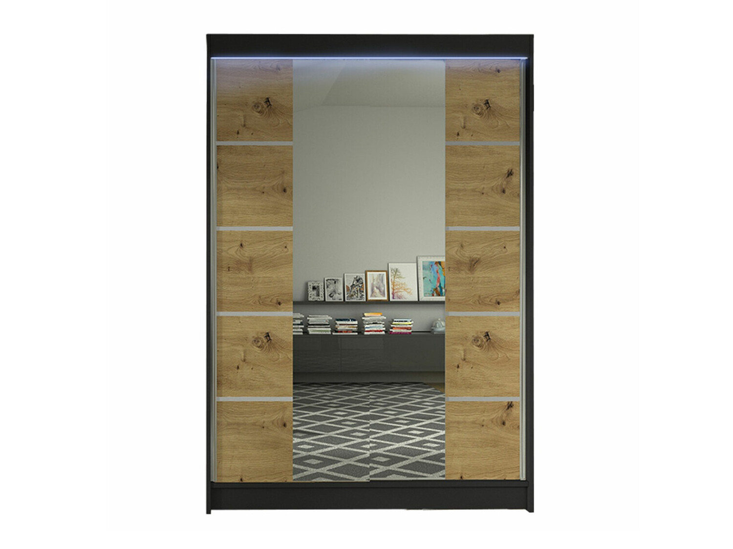 Armadio Closico Salvor V (Nero + Rovere Artisan)