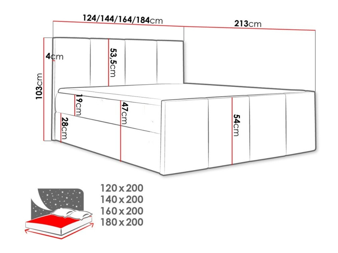 Letto continentale Ventus (Ikar 01)