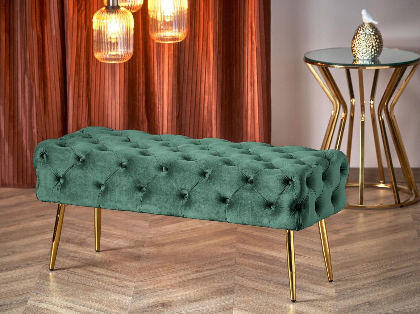 Panca imbottita Houston 1252 (Verde scuro)