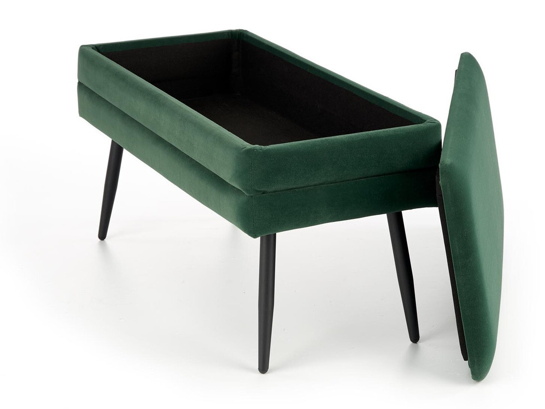 Panca imbottita Houston 1255 (Verde scuro + Nero)