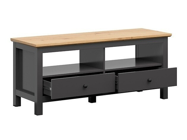 Parete attrezzata Sordoro 125 (Grafite + Rovere Artisan)