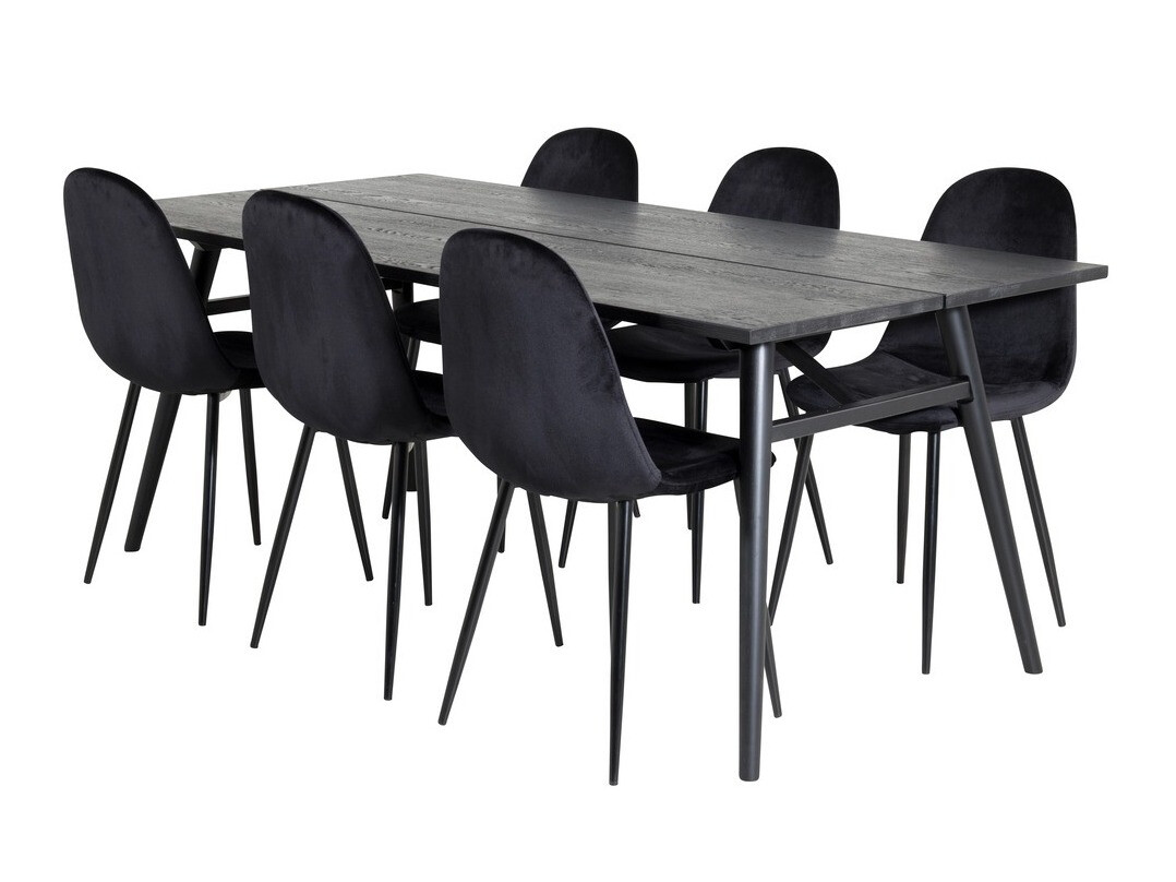 Set sala da pranzo Dallas 1786 (Nero)