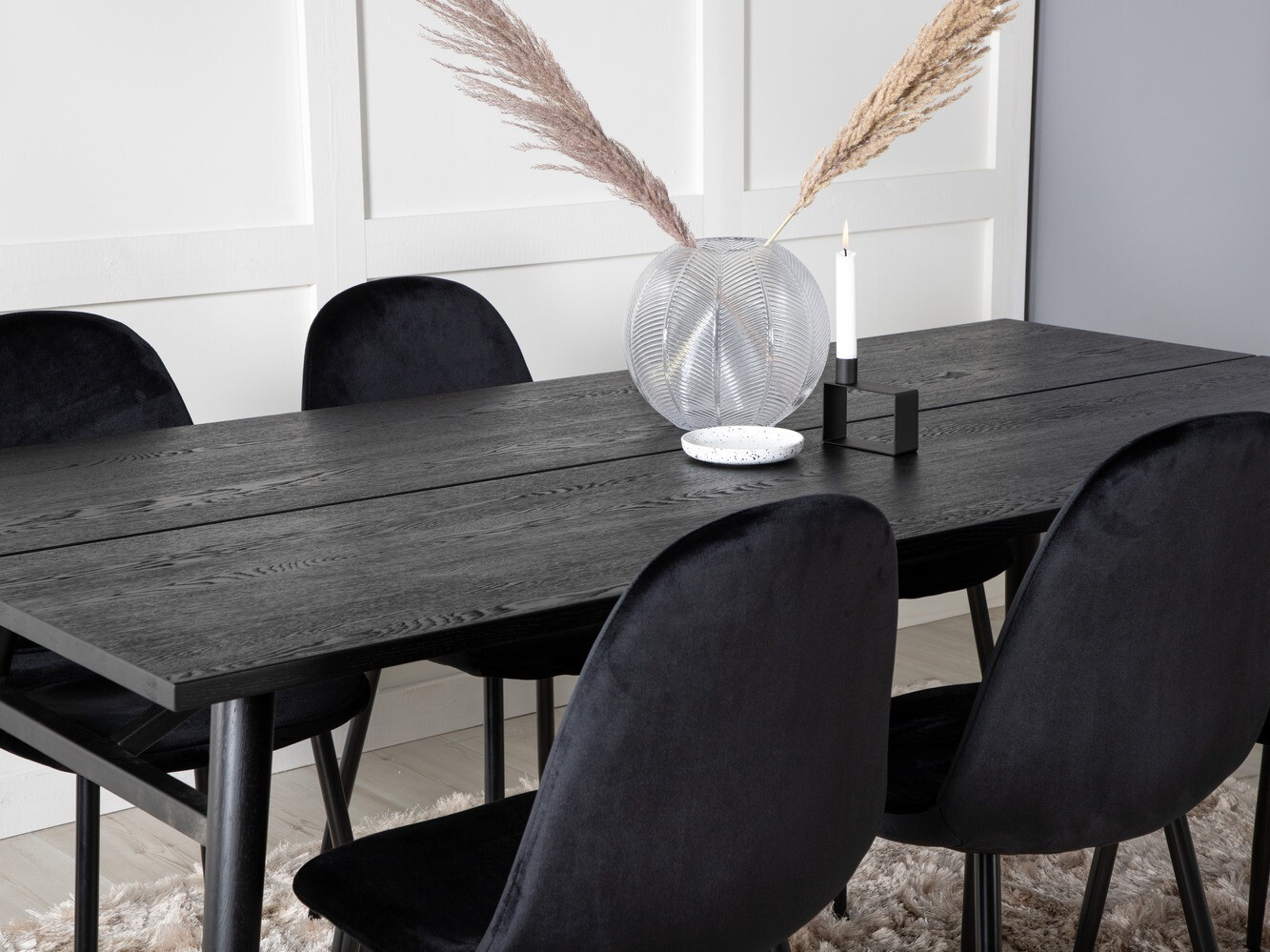 Set sala da pranzo Dallas 1786 (Nero)