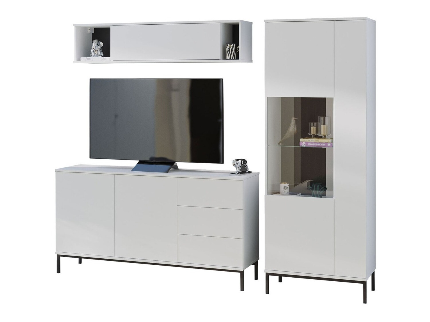 Parete attrezzata Lomsore 110 (Bianco)