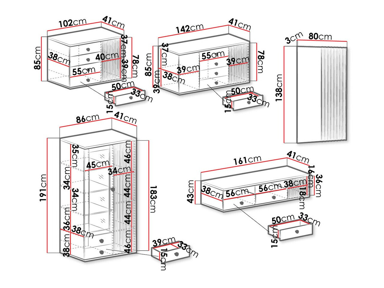 Parete attrezzata Venmava 110