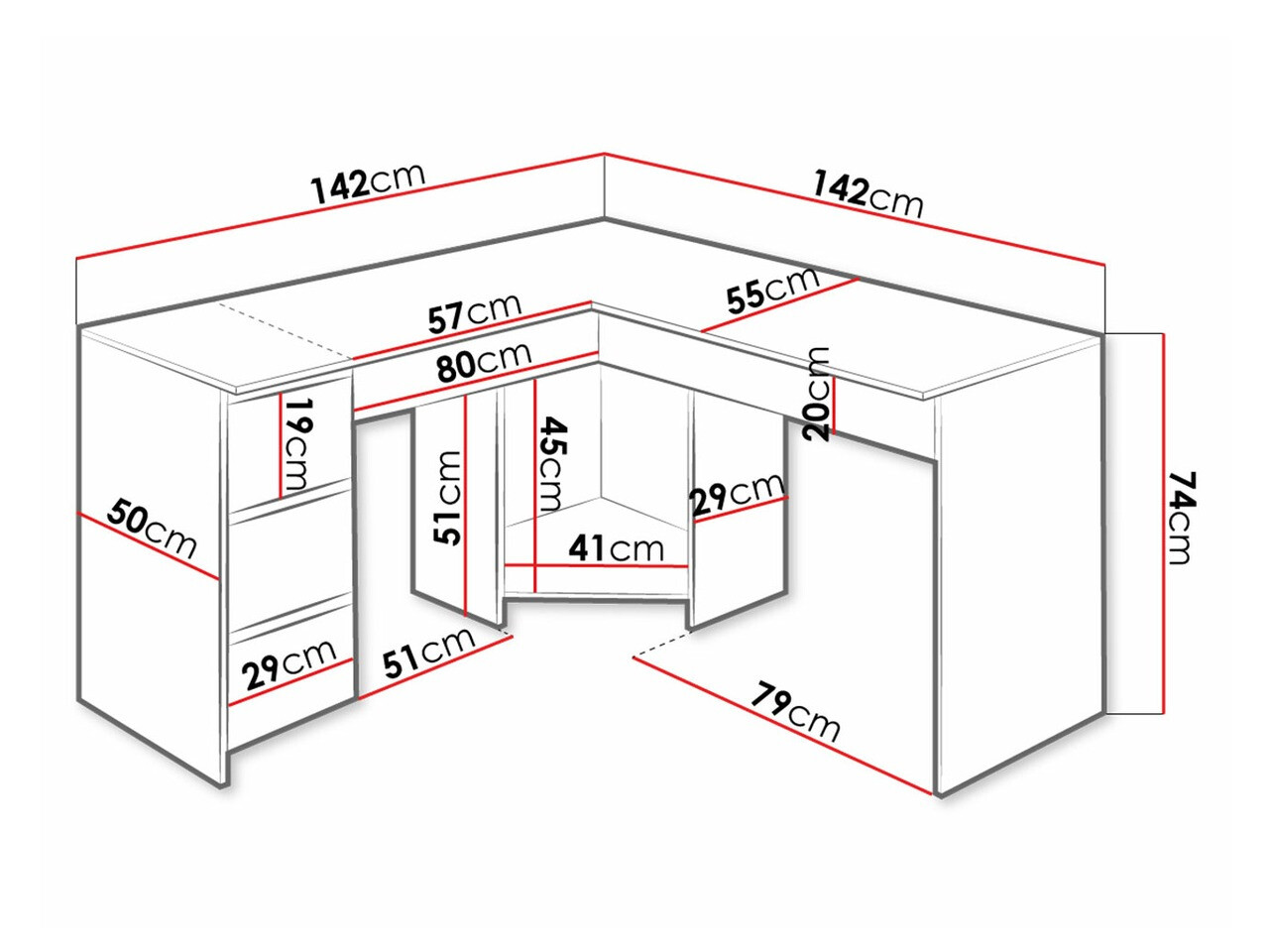 Scrivanie angolare Comfivo Insuler