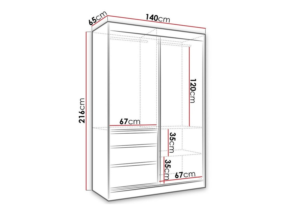 Armadio Toledo 115 (Quercia di lefkada + Nero opaco)