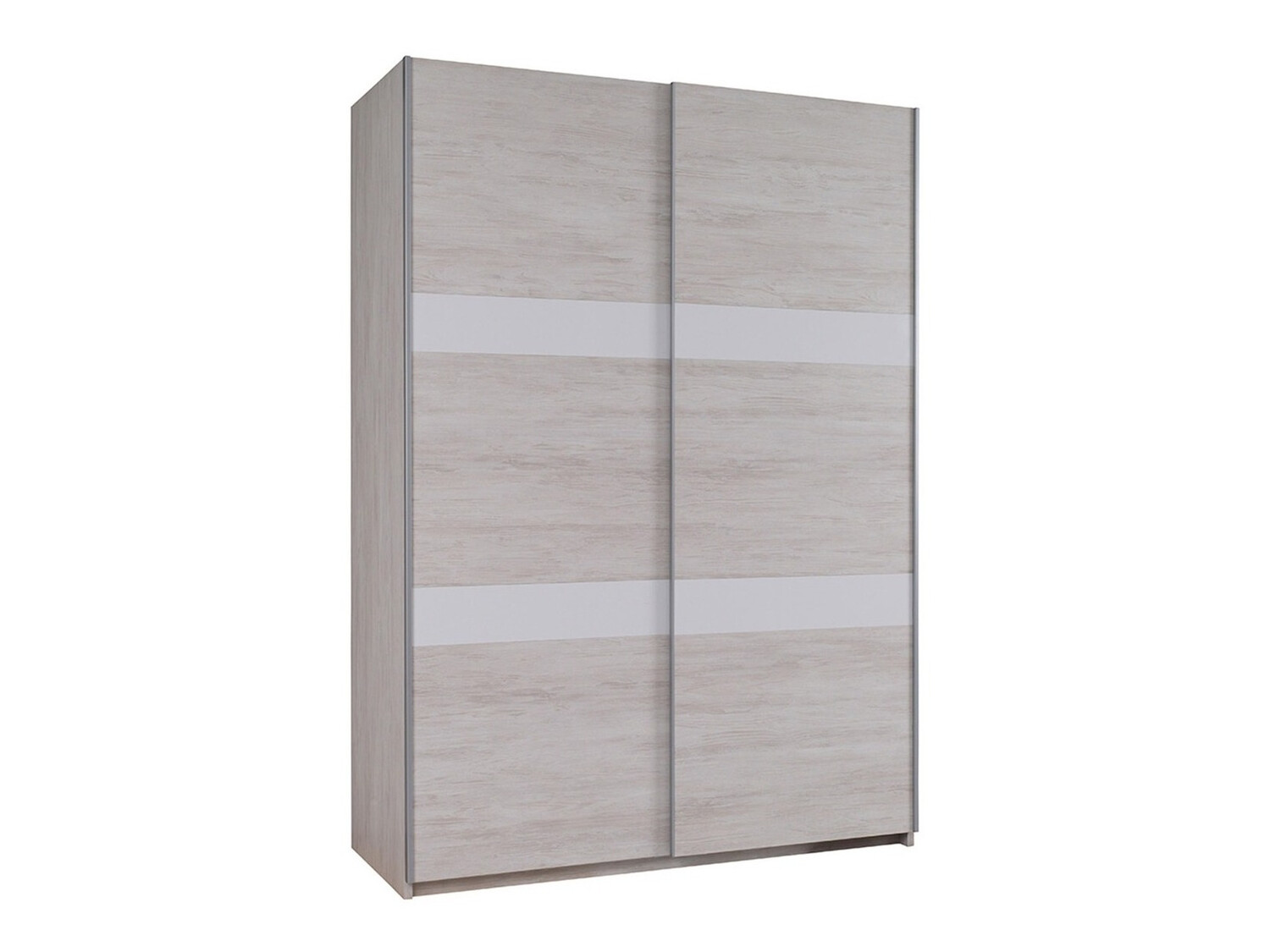 Guardaroba Fivelbo 109 (Rovere sbiancato + Bianco lucido)