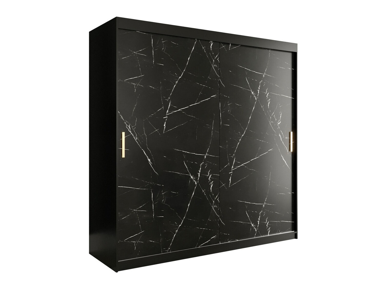 Armadio Hartford 250 (Nero opaco + Marmo nero)