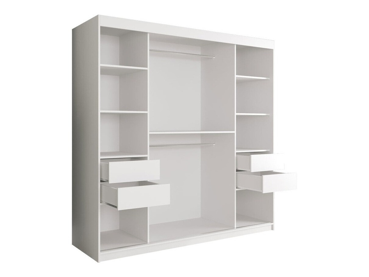 Armadio Hartford 250 (Nero opaco + Marmo nero)