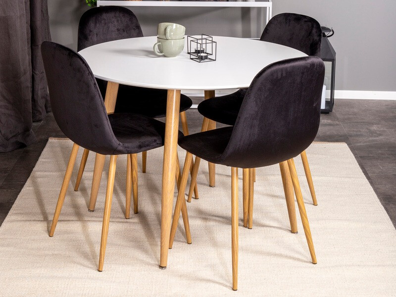 Tavolo Dallas 126 (Bianco + quercia)