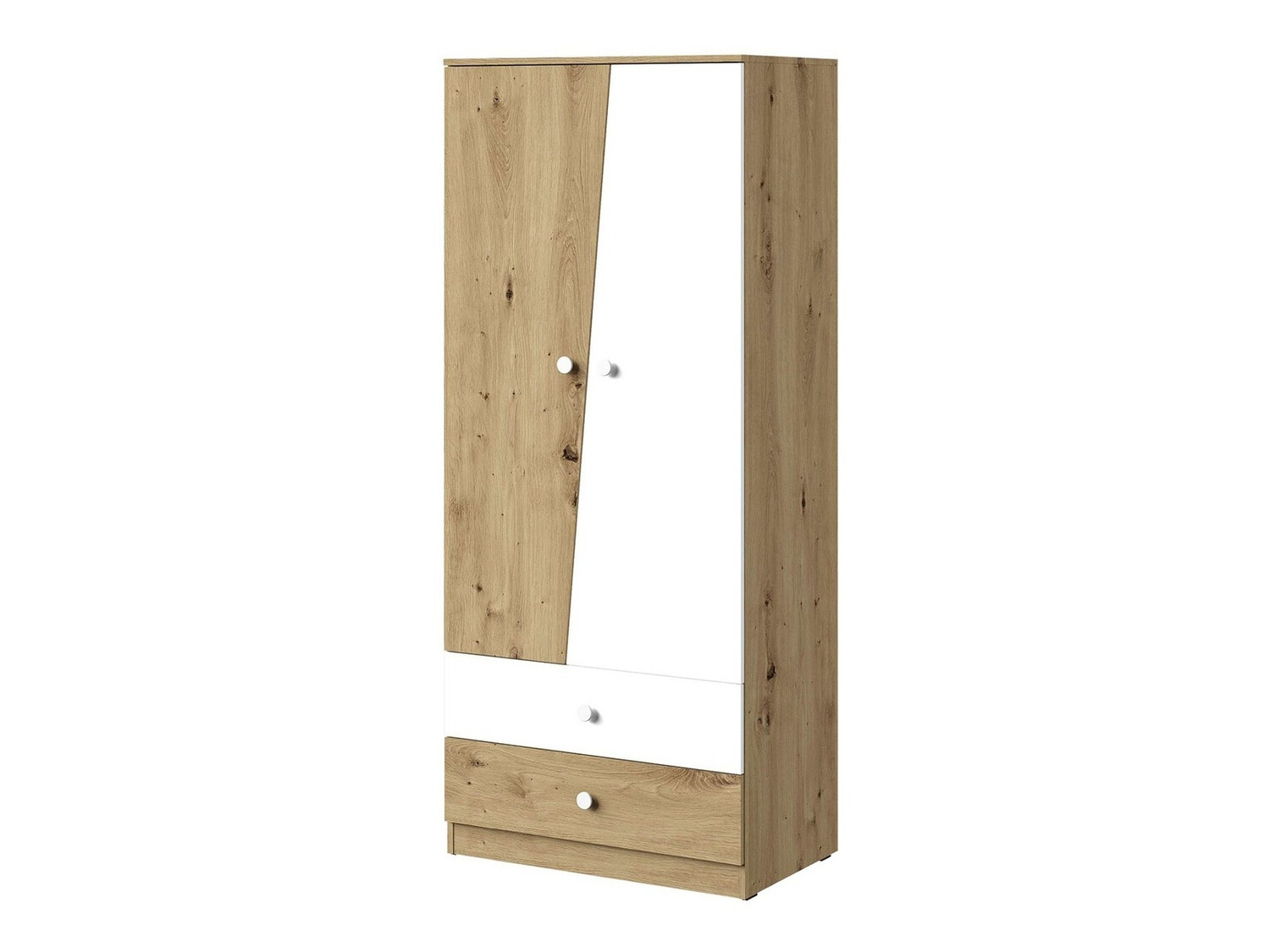 Armadio Almira 100 (Rovere Artisan + Bianco)