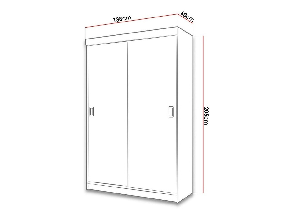 Armadio Dover 111 (Bianco + Grafite)