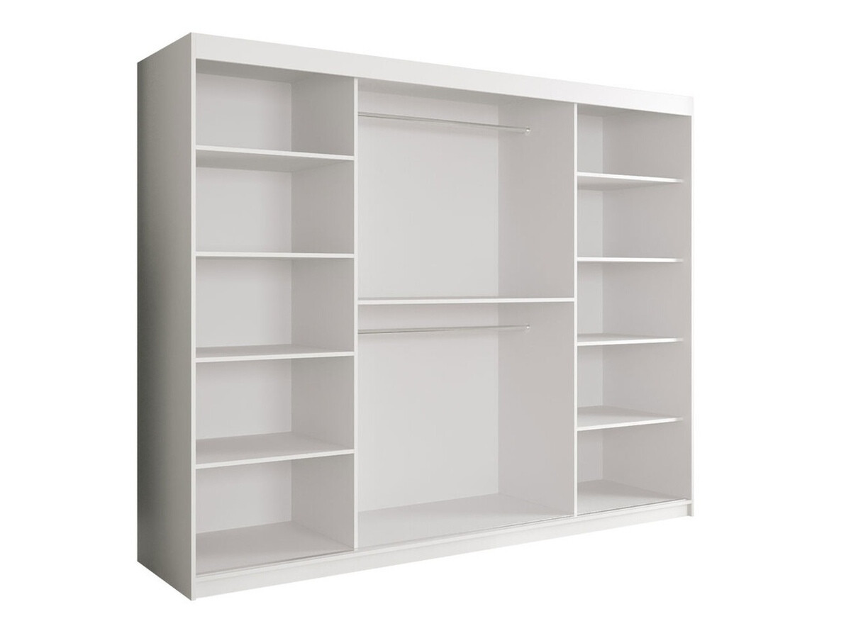 Armadio Hartford 263 (Nero opaco + Marmo bianco)