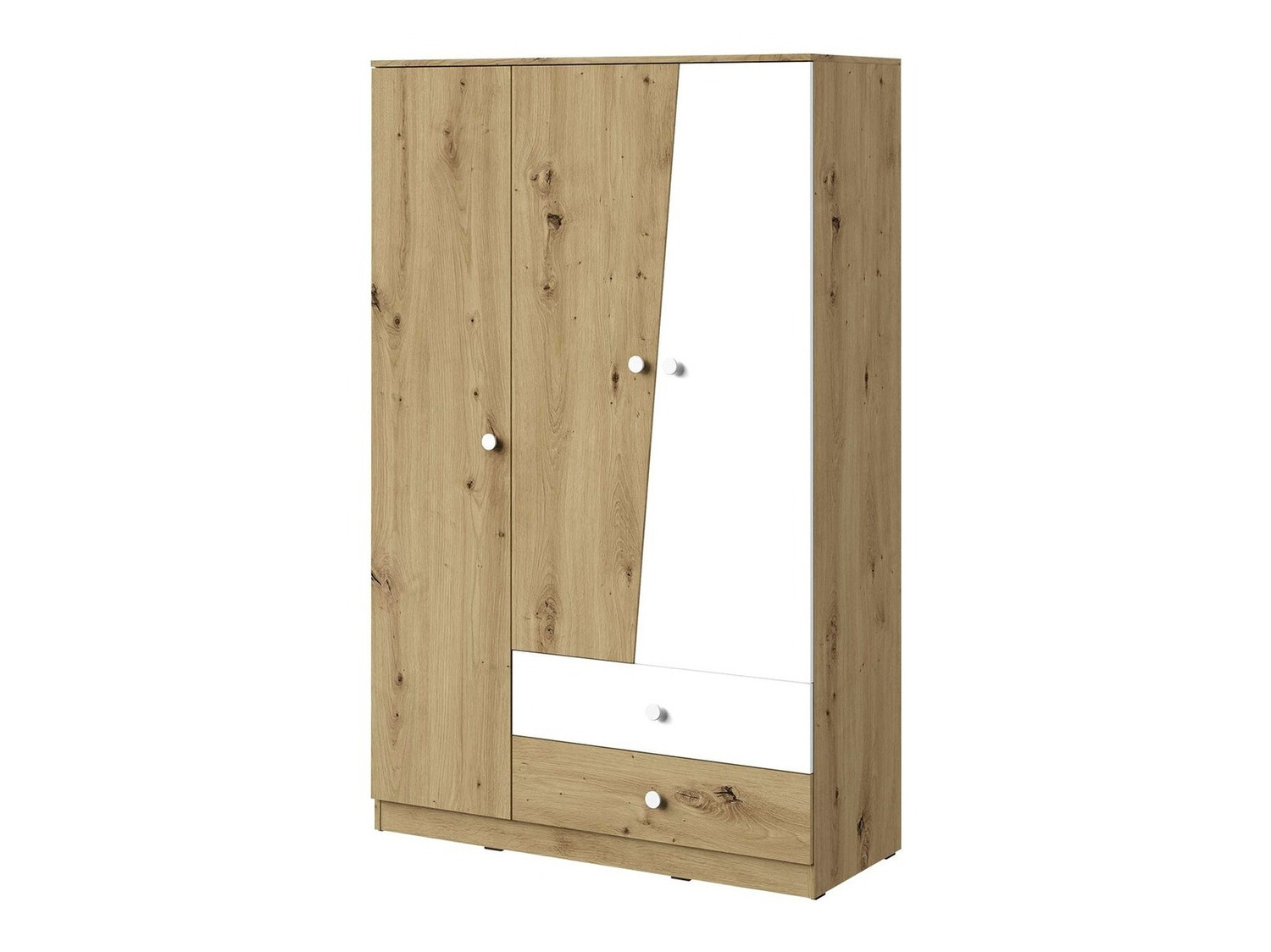 Armadio Almira 102 (Rovere Artisan + Bianco)