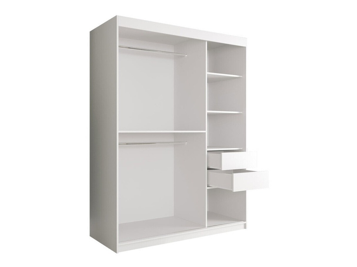 Armadio Hartford 260 (Nero opaco + Marmo nero)