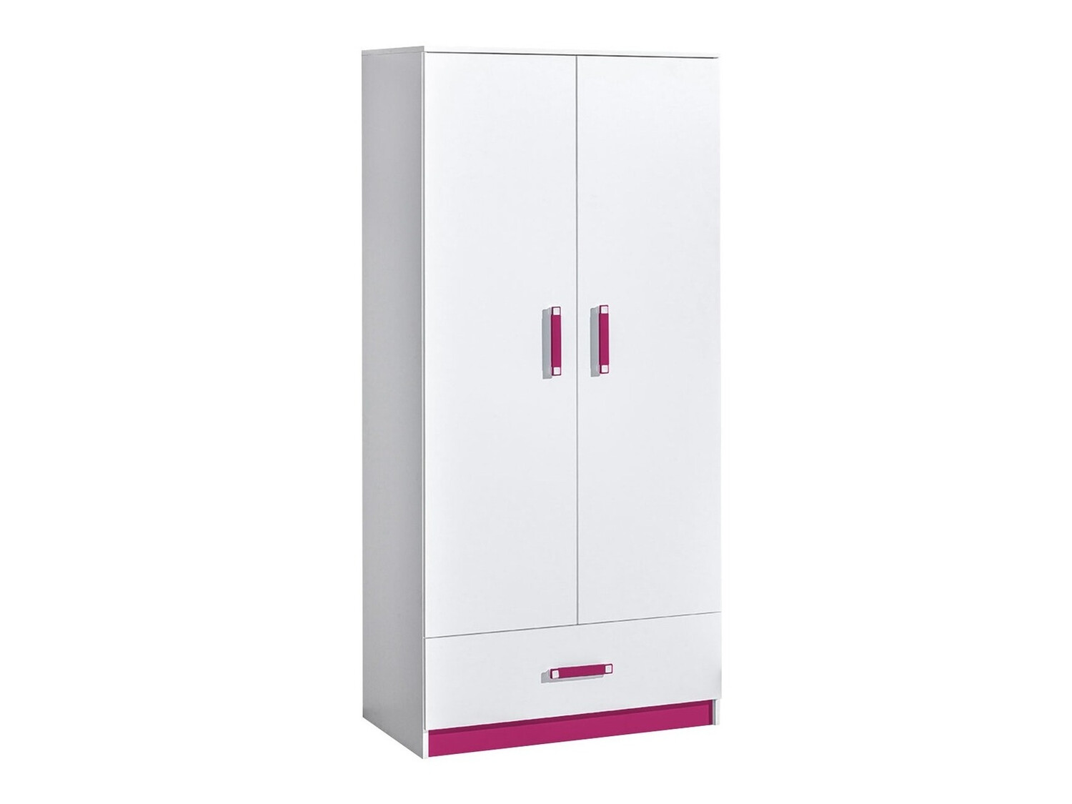 Armadio Sorviru 103 (Bianco + Fucsia)