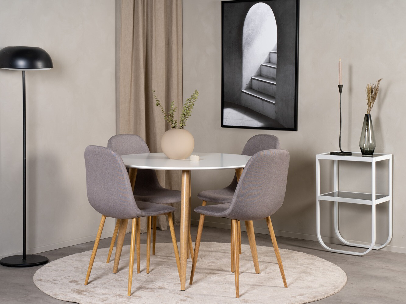 Set sala da pranzo Dallas 291 (Grigio + Quercia)