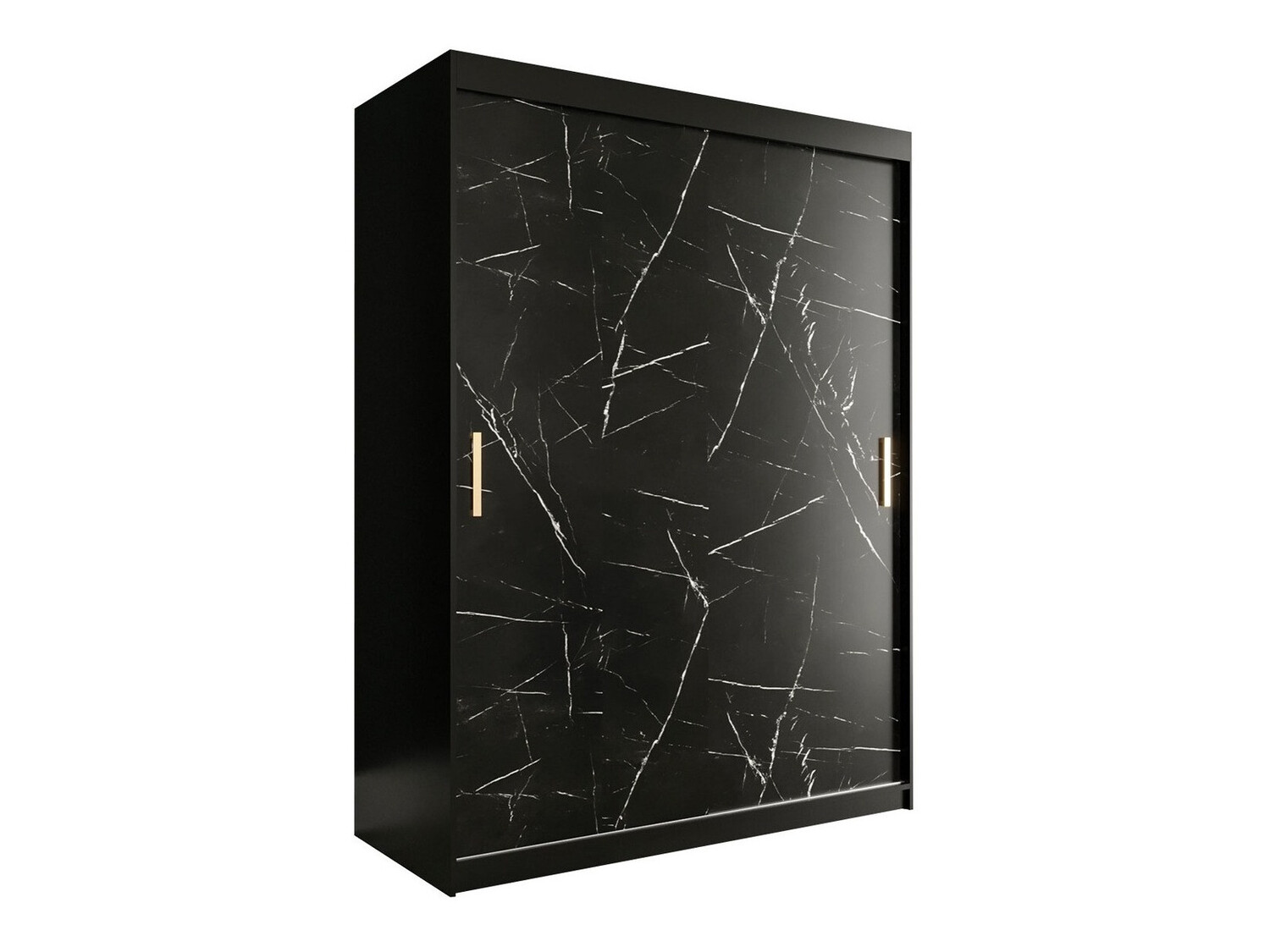 Armadio Hartford 248 (Nero opaco + Marmo nero)