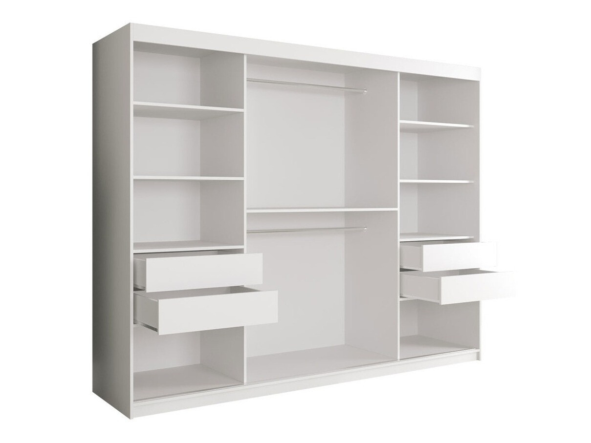 Armadio Hartford 257 (Nero opaco + Marmo nero)