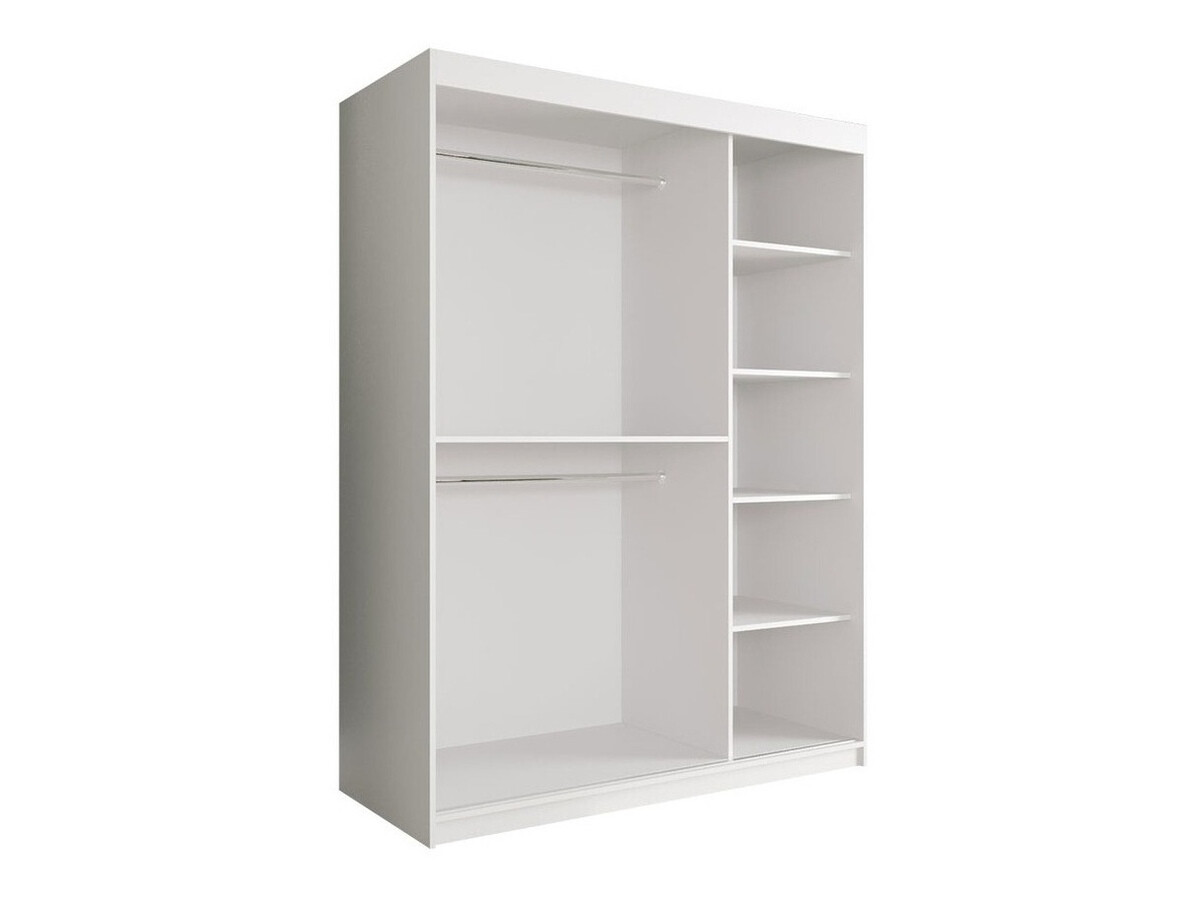 Armadio Hartford 242 (Opaca bianco + Marmo bianco)