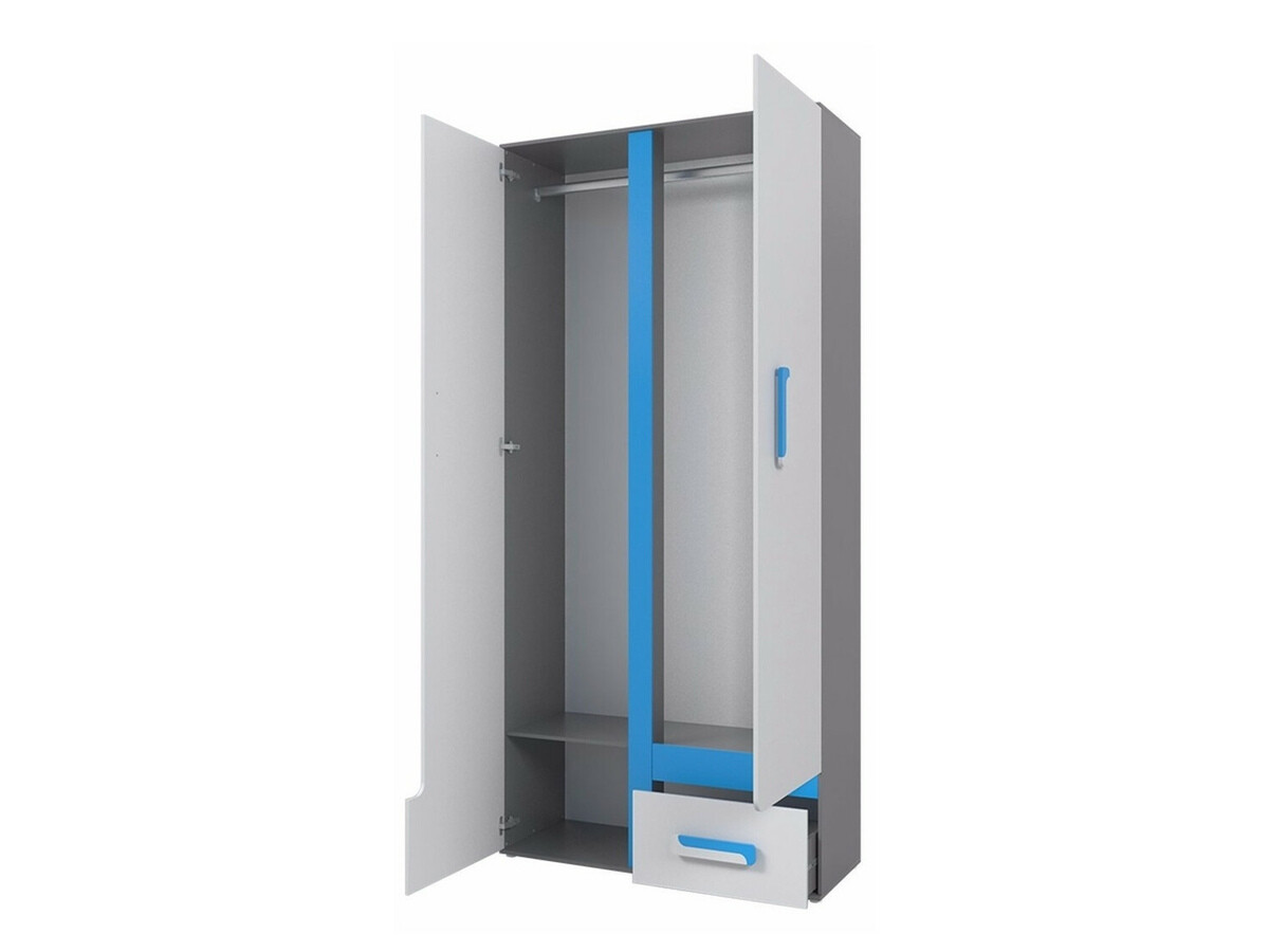 Armadio Levtala 101 (Antracite + Bianco + Turchese)