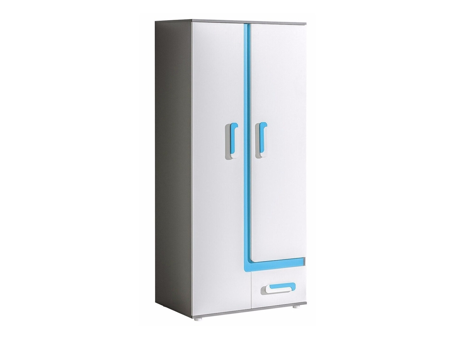 Armadio Levtala 101 (Antracite + Bianco + Turchese)