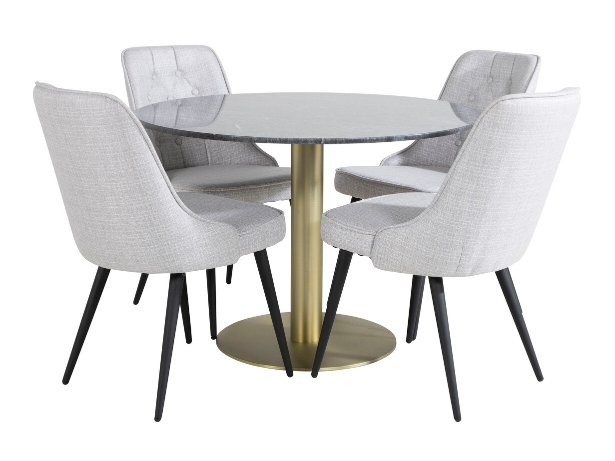 Set sala da pranzo Dallas 370 (Grigio + Nero)