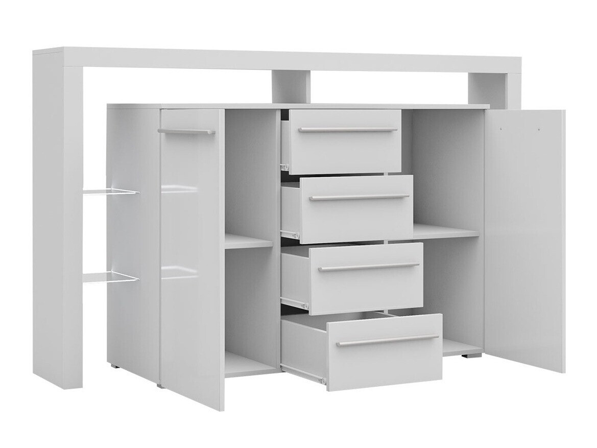 Cassettiera Aestas (Bianco + Nero lucido)