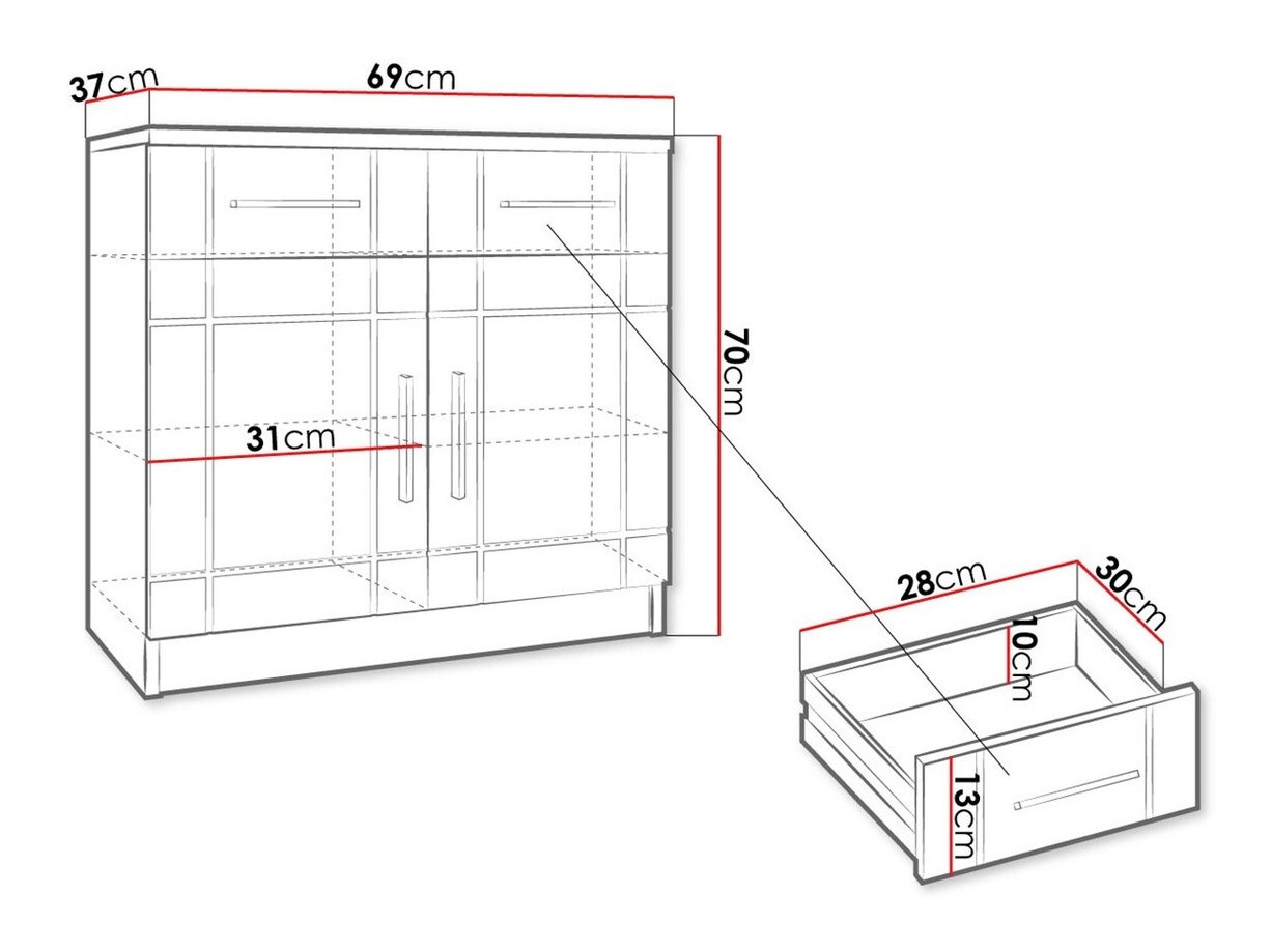 Cassettiera Bacces (Sonoma quercia)