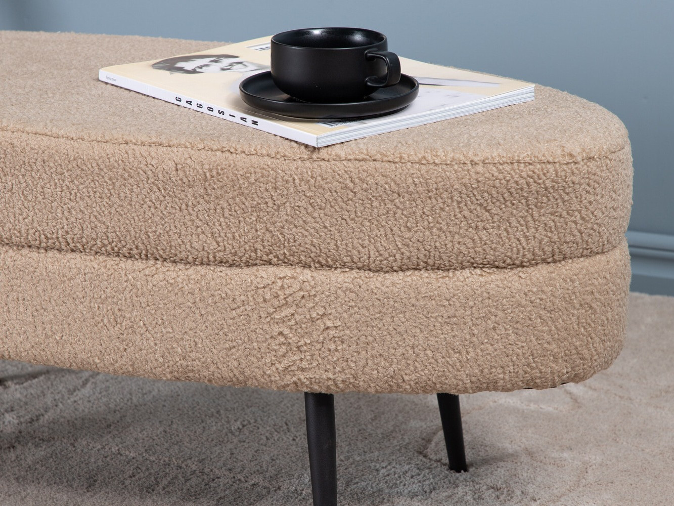 Panca imbottita Dallas 2920 (Beige + Nero)
