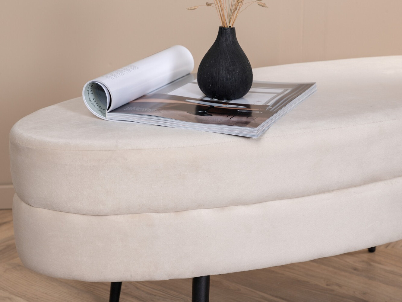 Panca imbottita Dallas 2920 (Crema + Nero)