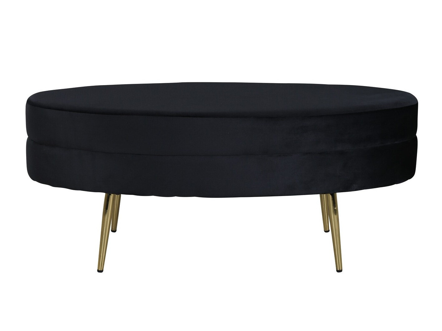Panca imbottita Dallas 2920 (Nero + Ottone)